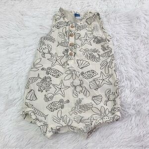 Old Navy baby 12-18M sleeveless Sea Life Print Baby Romper one piece